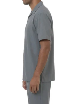 Men's 2-Piece Short Sleeve Summer Walking Suit Set - Gray