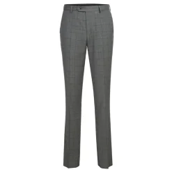 Men's 2 Piece Slim Fit Gray Check Double Breasted Suit