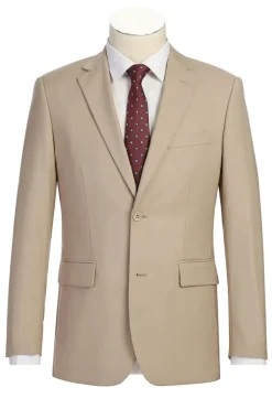 Men's Regular Fit Formal 2-Piece Suit - Tan