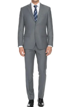 Men's Regular Fit Formal 2-Piece Suit - Light Gray