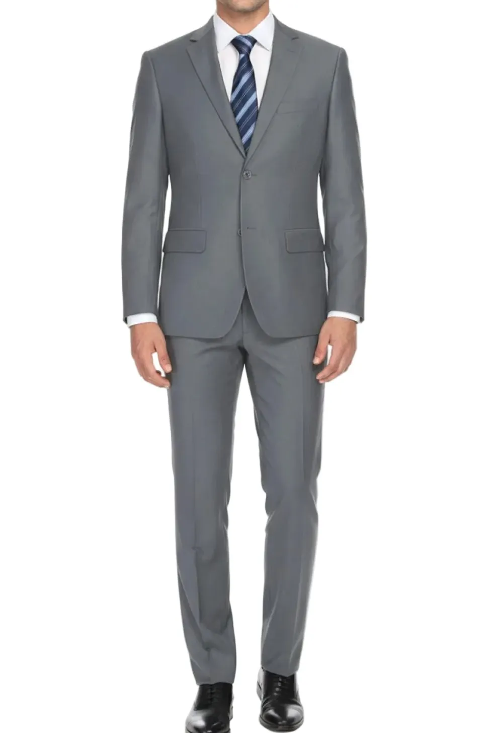 Men's Regular Fit Formal 2-Piece Suit - Light Gray