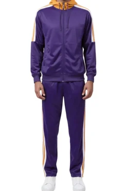 Men's Track Suit with Hood in Purple