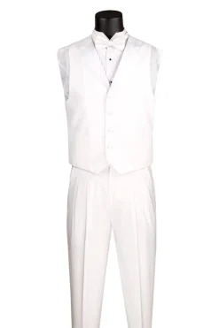 Men's Tuxedo Regular Fit Collection With Tails 3 Piece In White