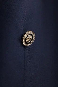 Midnight Navy Modern Fit Double-Breasted Tuxedo Blazer
