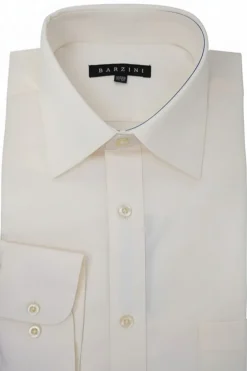 Modern Fit Dress Shirt Convertible Cuff in Ivory