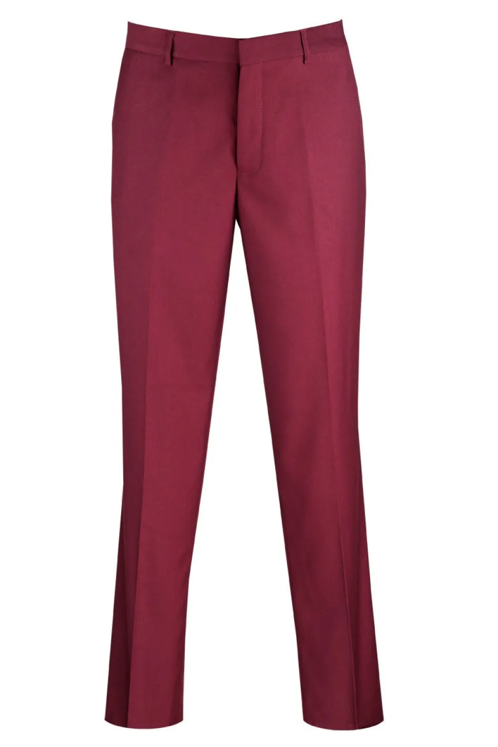 Modern Fit Maroon Dress Pants Flat Front Pre-Hemmed