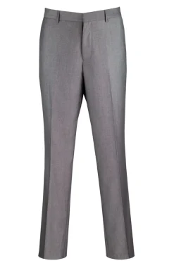 Modern Fit Medium Gray Dress Pants Flat Front Pre-Hemmed