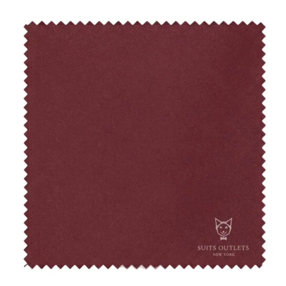 Monte Carlo Collection - Regular Fit 2 Piece 2 Button Textured Weave Burgundy