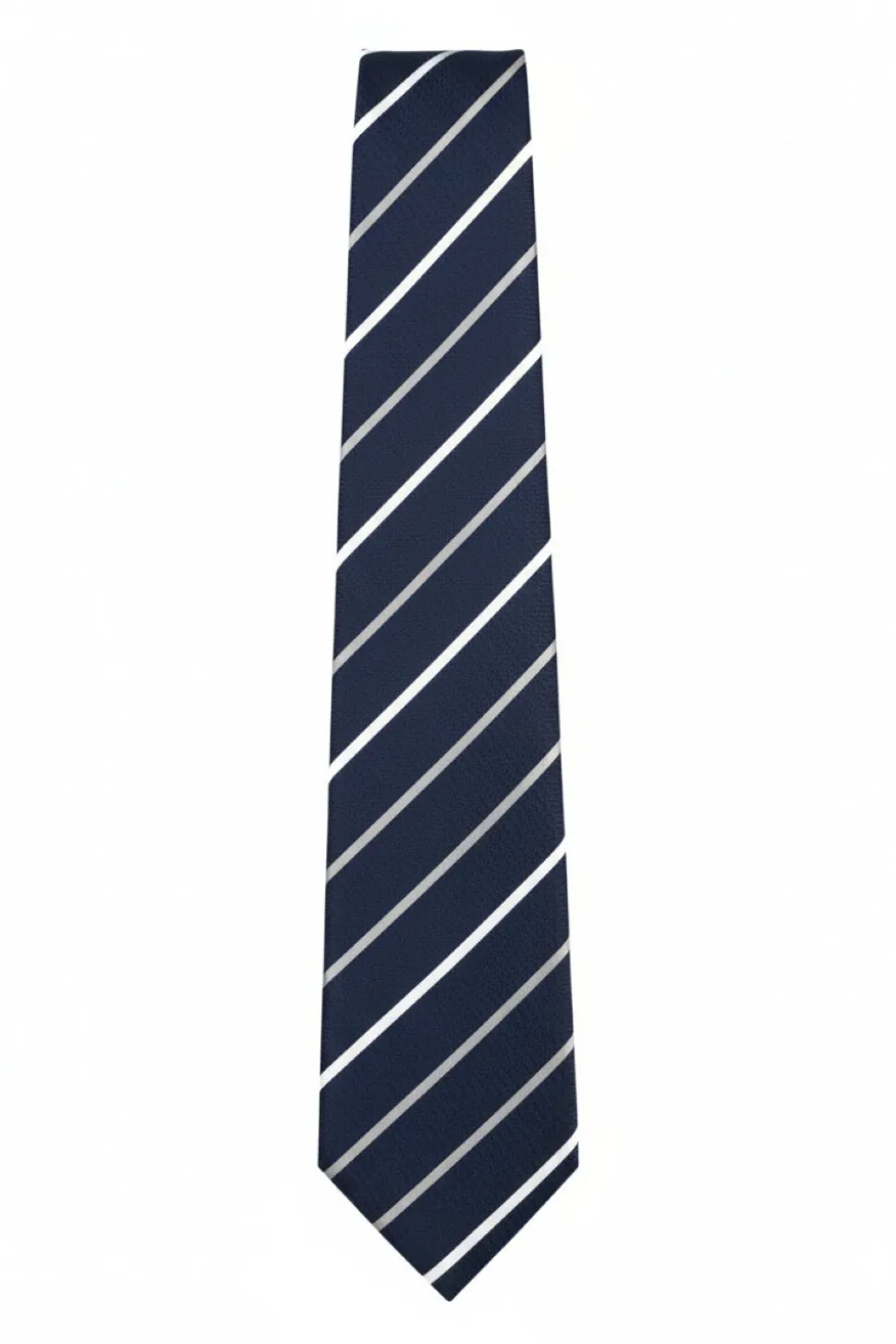Navy Diagonal Striped Textured Tie