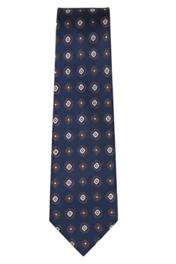 Navy Medallion Pattern Tie