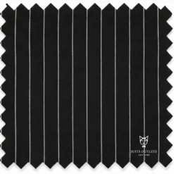 Odyssey Collection - Black Regular Fit Bold Stripes 3-Piece Suit With Adjustable Waistband Pants