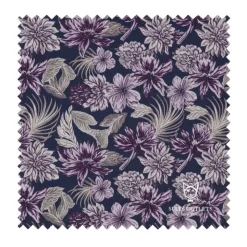 Purple Slim Fit 3 Piece Floral Jacquard Tuxedo