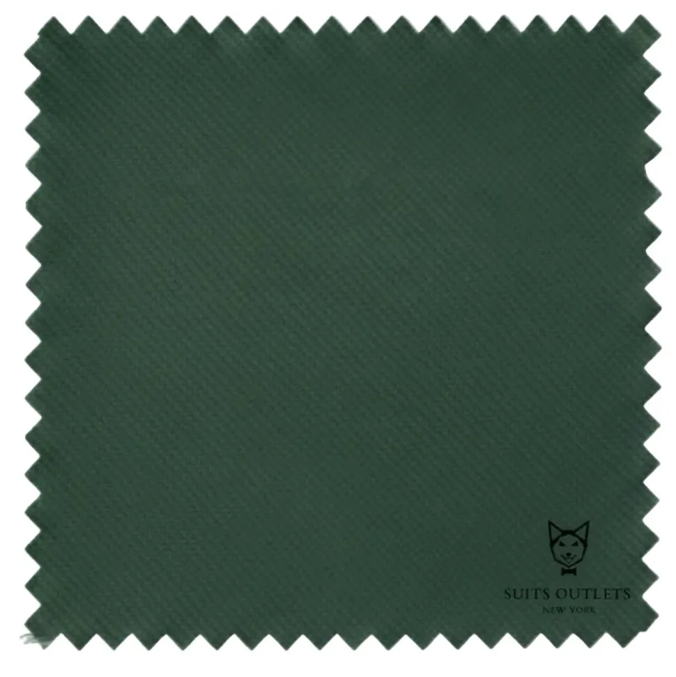 Ramses Collection - Hunter Green Regular Fit Double Breasted 2 Piece Suit with Adjustable Waistband Pants