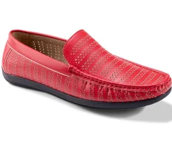 (11) Red Lightweight Casual Ventilated Driving Loafer
