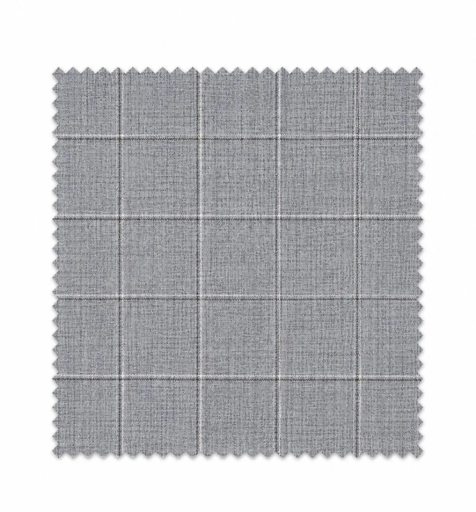 Regular Fit 2 Piece Plaid Suit in Gray