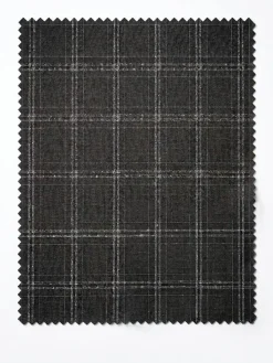 Regular Fit Plaid 3 Piece Suit in Black