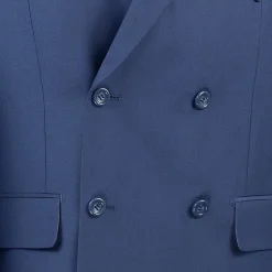 (36R & 44L) Double Breasted 2 Piece Suit Regular Fit in Blue