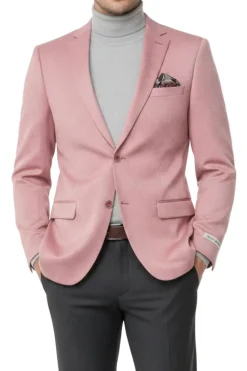 Rose Gold Hybrid Fit Single Breasted Notch Lapel Jacket