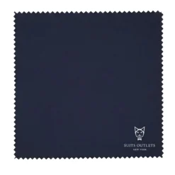(48R, 50R) Double Breasted Slim Fit Tuxedo Navy with Black Satin Peak Lapel