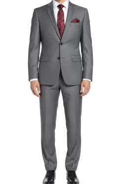 (36R, 44S) 100% Virgin Wool Regular Fit Gray Suit