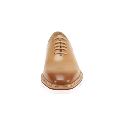 Ruben Collection - Latte Leather Plain Toe Shoes