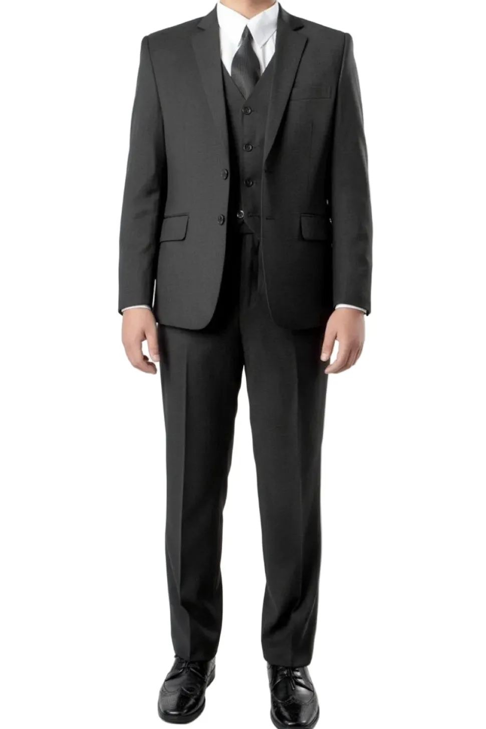 (Size 16) Boy Suit 5 Piece Set Black