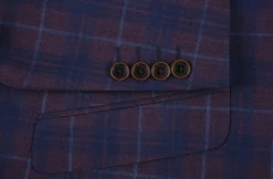 Slim Fit Blazer Glen Plaid in Blue