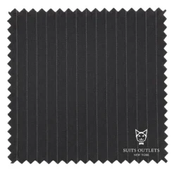 Sovana Collection - Regular Fit 3 Piece Suit 2 Button Tone on Tone Stripe in Black