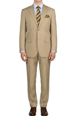 (36S, 50R) Regular Fit 2 Piece Beige Suit