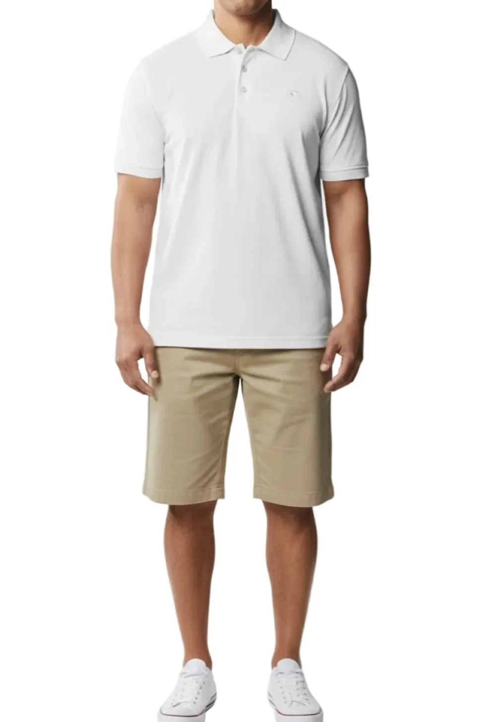 Stacy Adams - Cotton Polo Shirt in White