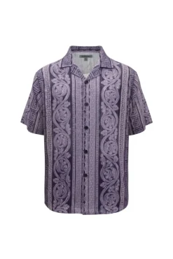 Stacy Adams - Purple Vertical Paisley Short Walking Suit Set