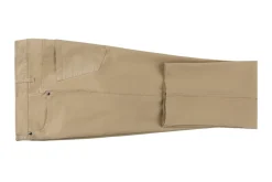 Stretch Cotton Flat Front Pants Straight Legs in Khaki
