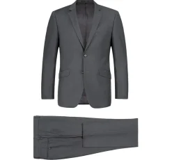 Vanderbilt Collection - Classic 2 Piece Suit 2 Buttons Regular Fit In Medium Gray