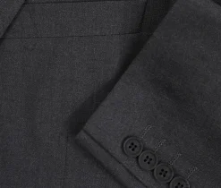 Vanderbilt Collection - Classic 2 Piece Suit 2 Buttons Regular Fit In Charcoal Gray