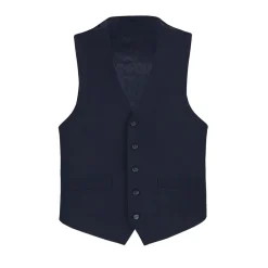 Vanderbilt Collection - Classic Dress Vest 5 Buttons Regular Fit In Dark Navy