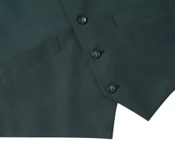Vanderbilt Collection - Classic Dress Vest 5 Buttons Regular Fit In Green