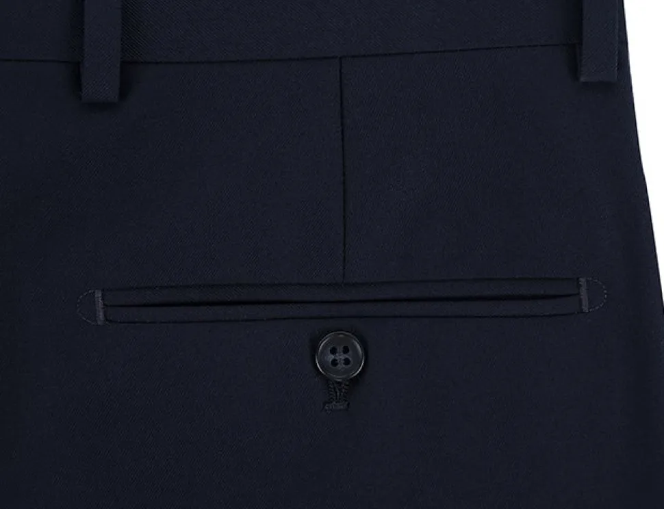 Vanderbilt Collection - Dark Navy Regular Fit Dress Pants