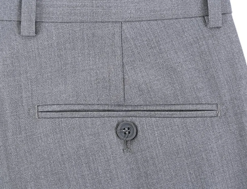 Vanderbilt Collection - Gray Regular Fit Dress Pants