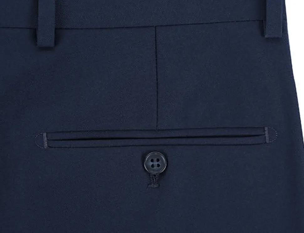 Vanderbilt Collection - Navy Regular Fit Dress Pants